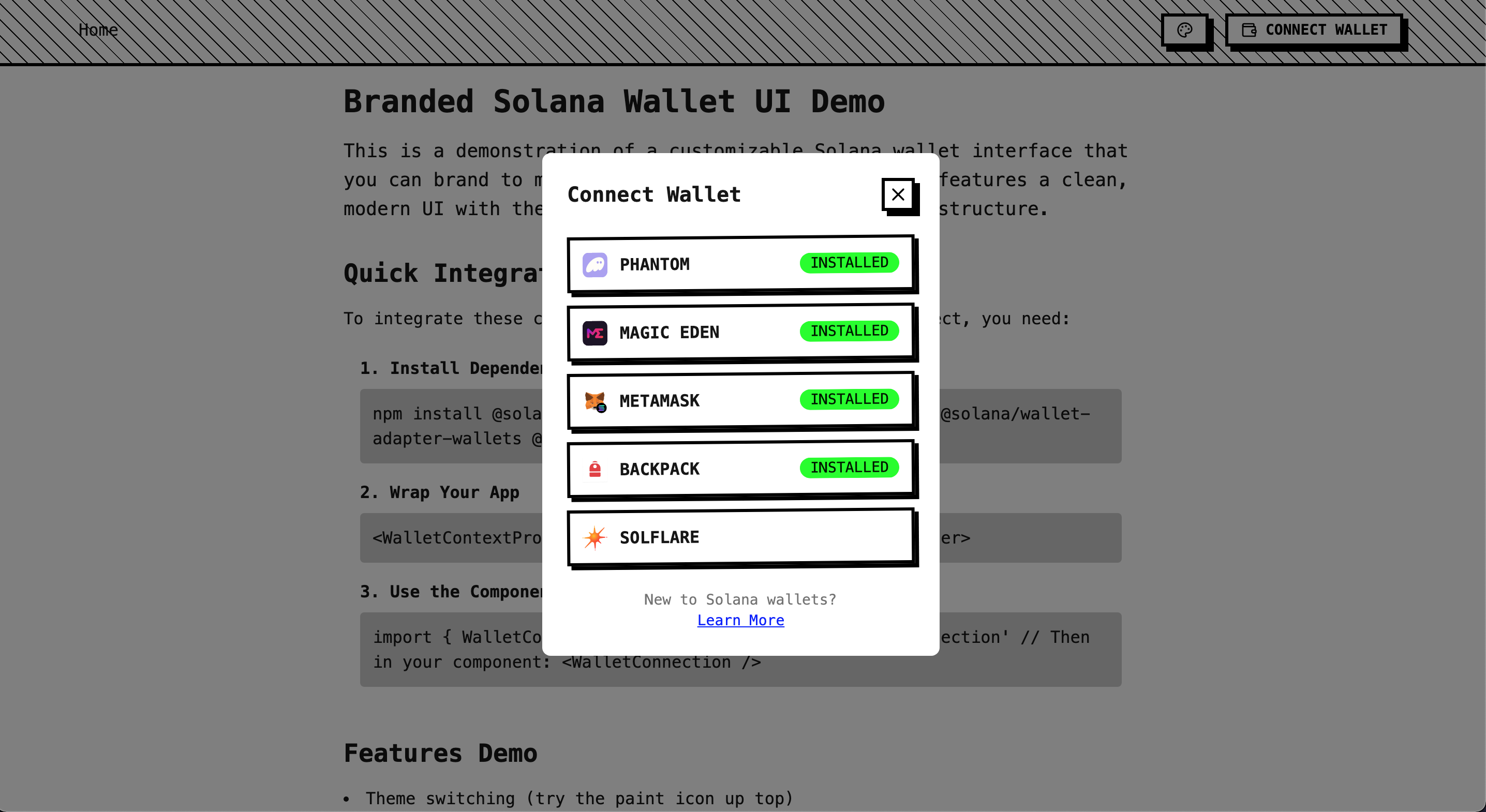 solana-wallet-ui-branded preview
